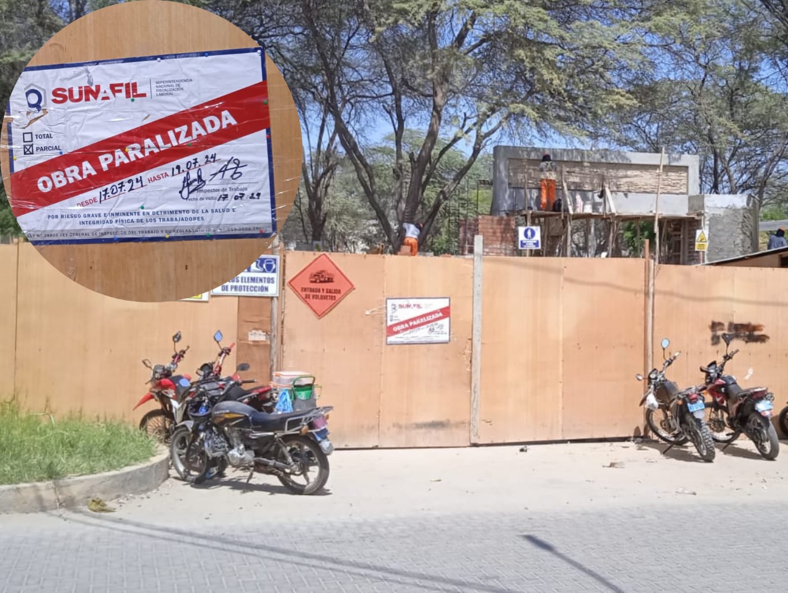 Piura: Sunafil paraliza obra del Parque de las Aguas por riesgo a trabajadores