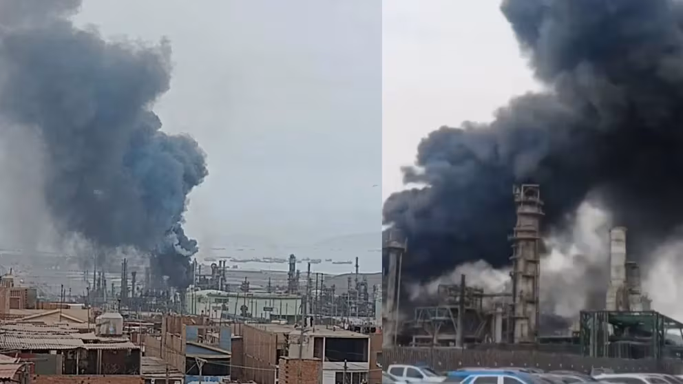 Lima: reportan dos heridos durante incendio en La Refinería La Pampilla