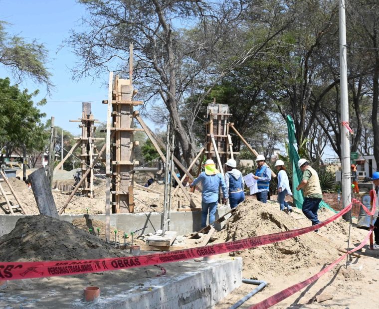 Piura: Con la tala de un árbol avance de Parque Néstor Martos es de 69%