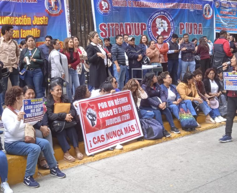 Piura: Trabajadores judiciales realizan un paro de 24 horas a nivel nacional