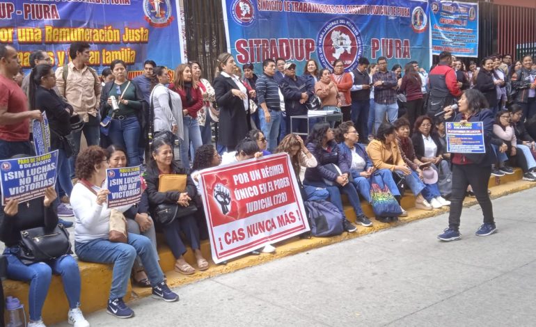 Piura: Trabajadores judiciales realizan un paro de 24 horas a nivel nacional