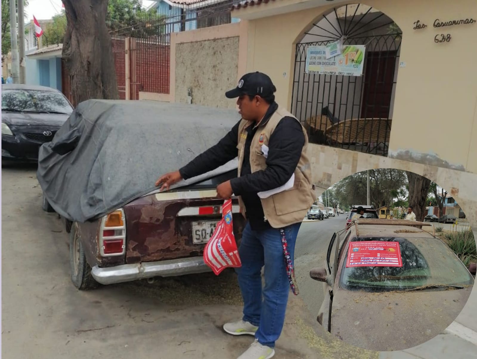 Piura: Fiscalización retira vehículos abandonados que impedían trabajos en av. Las Casuarinas