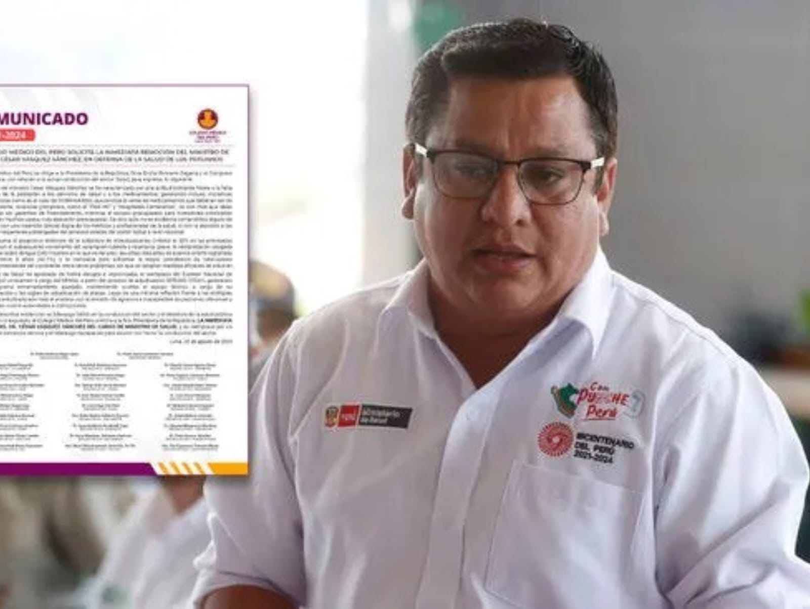 Sin respaldo: Médicos llaman indolente y piden remoción del ministro de Salud