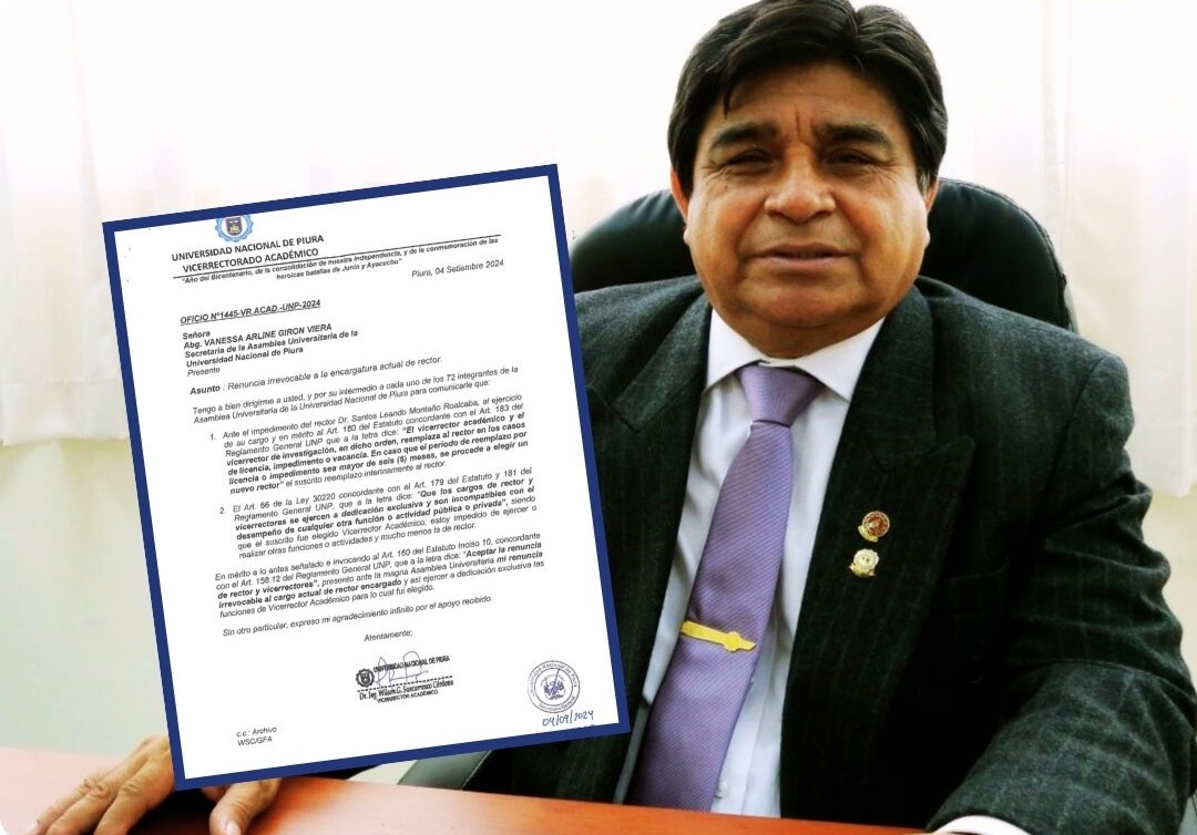UNP: rector encargado presenta renuncia irrevocable