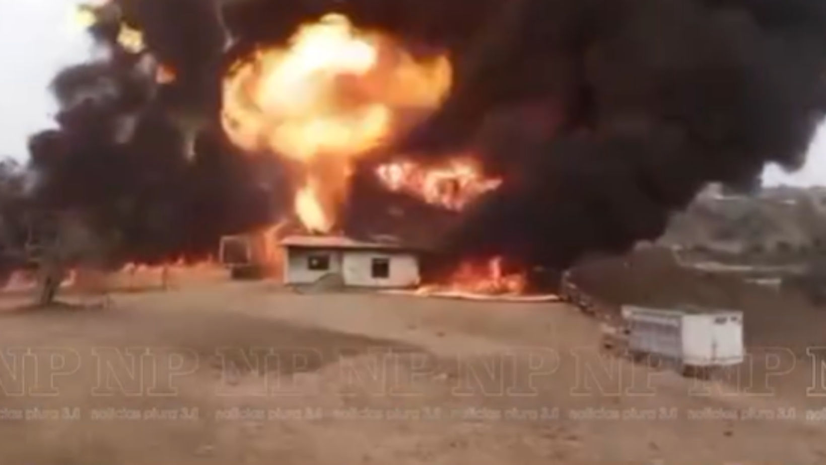Sullana: detonación de balones de gas y combustible causa pánico en Lancones