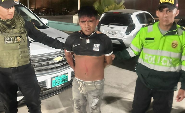 Piura: Delincuente es capturado por PNP tras asaltar a pareja de esposos en Catacaos