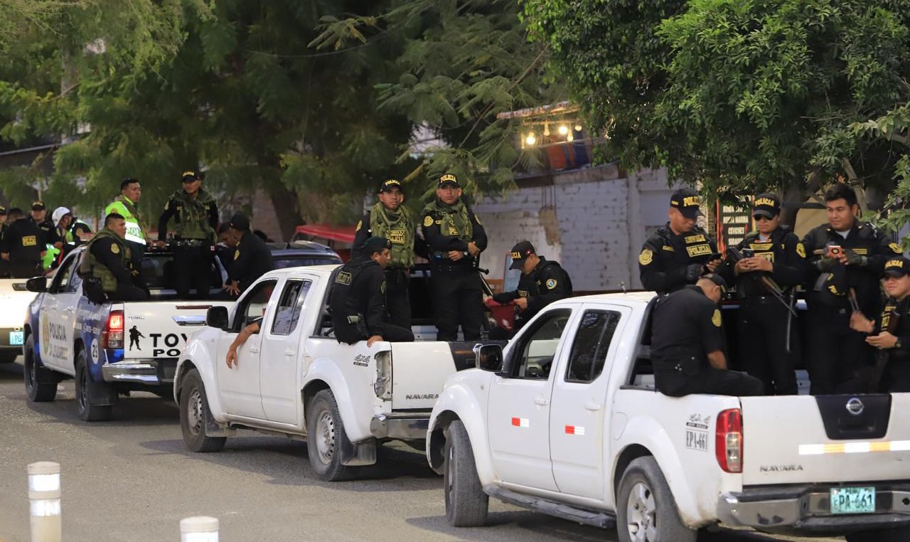 Realizan megaoperativo policial en Sullana ante ola de criminalidad