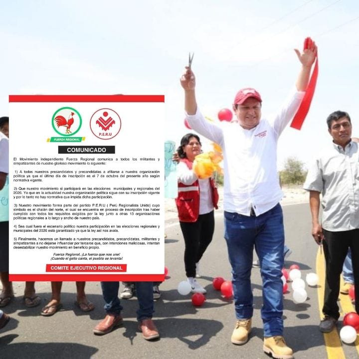 Piura: Fuerza Regional confirma su participación en las próximas elecciones