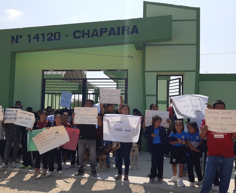 Piura: alumnos de Chapairá exigen al alcalde que termine la construcción de su colegio