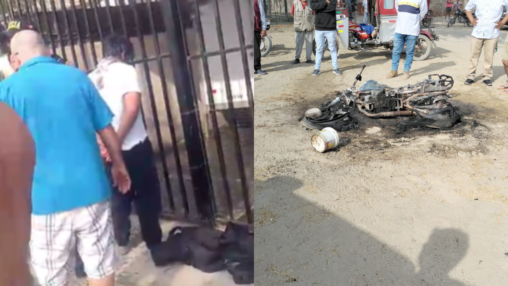 Vecinos de la Urbanización Piura capturan a presunto ladrón y queman su motocicleta