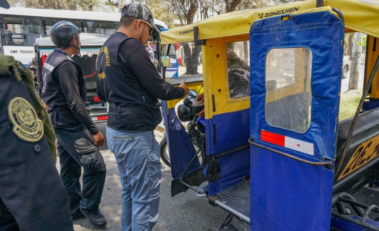 Municipalidad de Piura interviene 26 mototaxis informales en operativo sorpresa