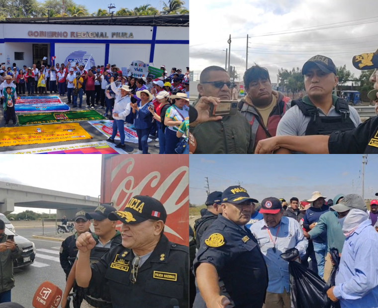 Piura: enfrentamientos y bloqueos marcan el paro contra el Gobierno Nacional