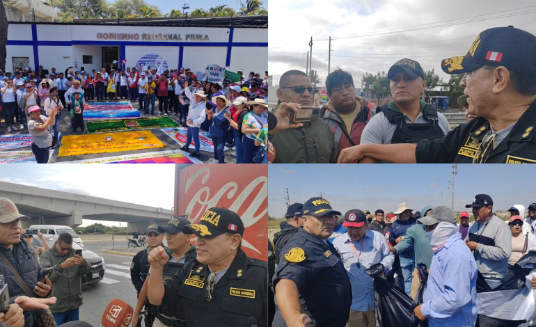 Piura: enfrentamientos y bloqueos marcan el paro contra el Gobierno Nacional