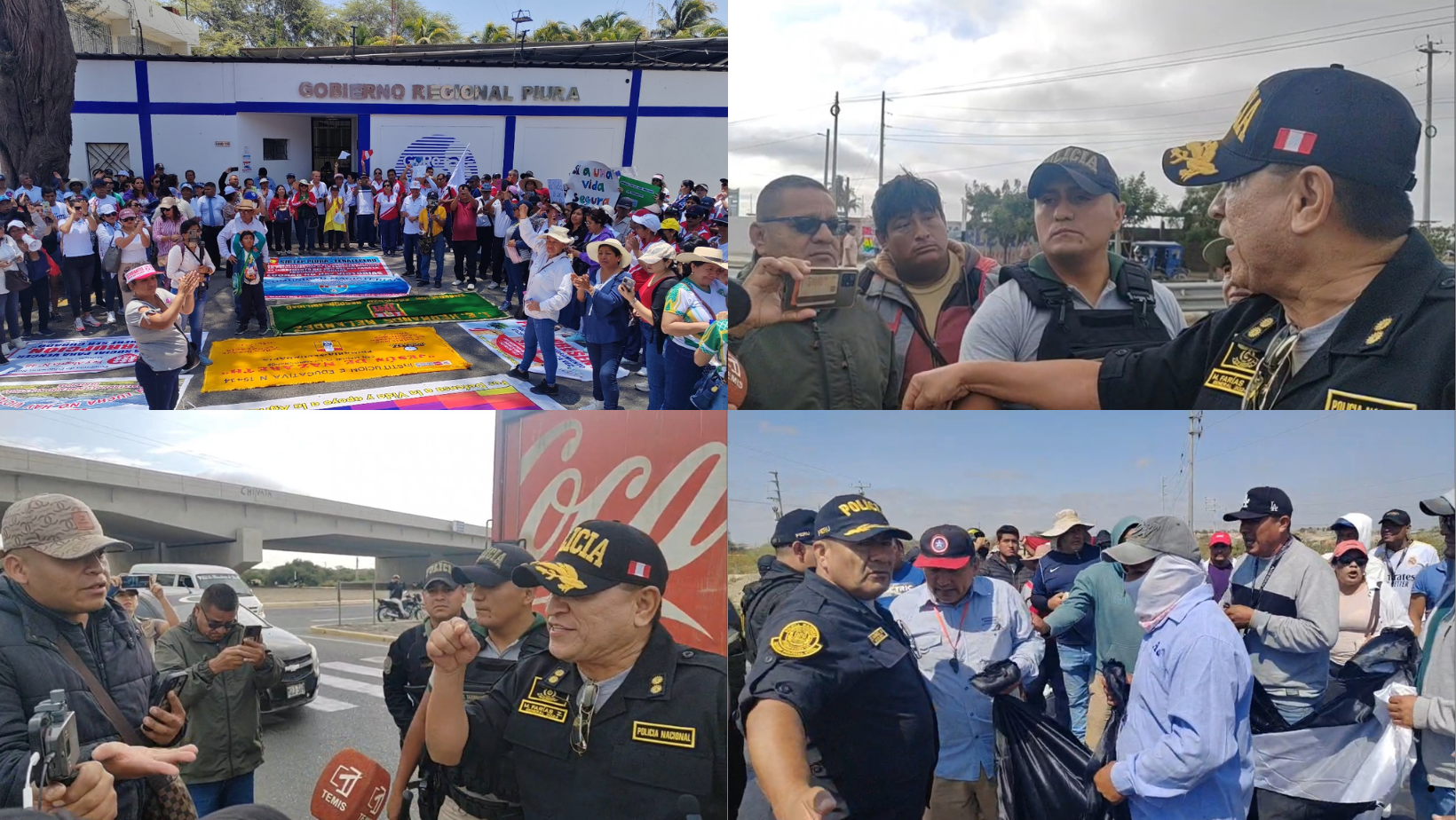 Piura: enfrentamientos y bloqueos marcan el paro contra el Gobierno Nacional