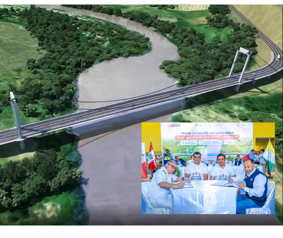 Piura: Luis Neyra firma convenio con la Marina para construir puente Carrasquillo