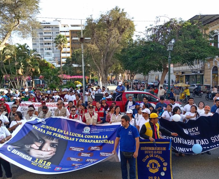 Con caminata Piura le dice NO a la trata de personas