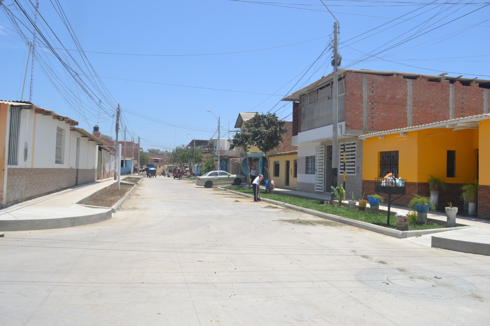 Piura: Obra de pistas y veredas en La Primavera tiene avance físico del 75%