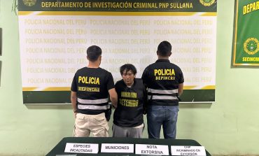 Piura: “Pitufo Tontín” cayó con balas y nota donde pedía 15 mil soles a su víctima en Sullana