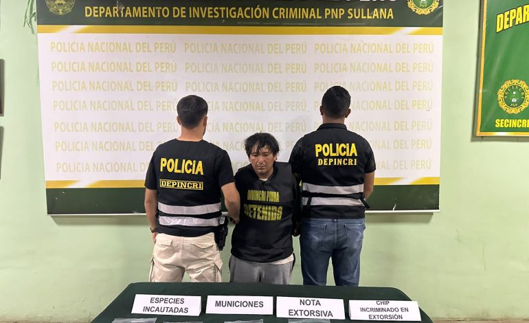 Piura: “Pitufo Tontín” cayó con balas y nota donde pedía 15 mil soles a su víctima en Sullana