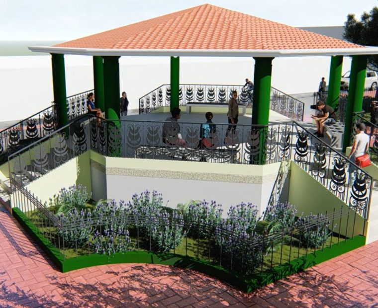 Piura: Reconstruyen Glorieta de plaza de armas de Catacaos