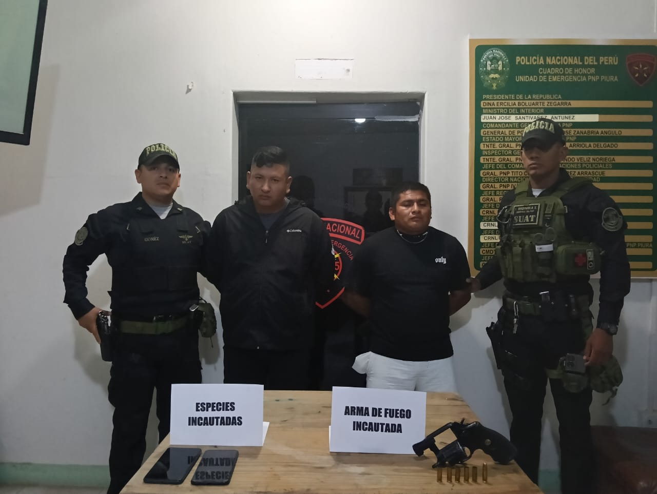 Piura: Detienen a serenos de Veintiséis de Octubre con arma de fuego