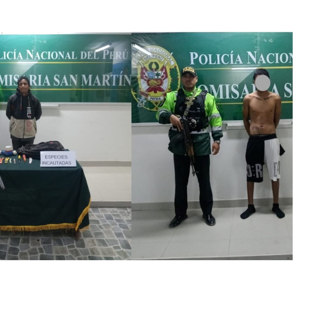 Piura: Policía detiene a dos sujetos implicados en robo agravado en Veintiséis de Octubre