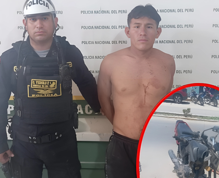 Castilla: Policía interviene a sujeto y recupera motocicleta robada