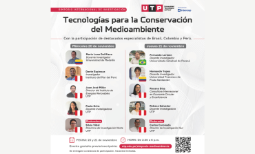 UTP organiza Simposio Internacional de Investigación sobre tecnologías para la conservación del medioambiente