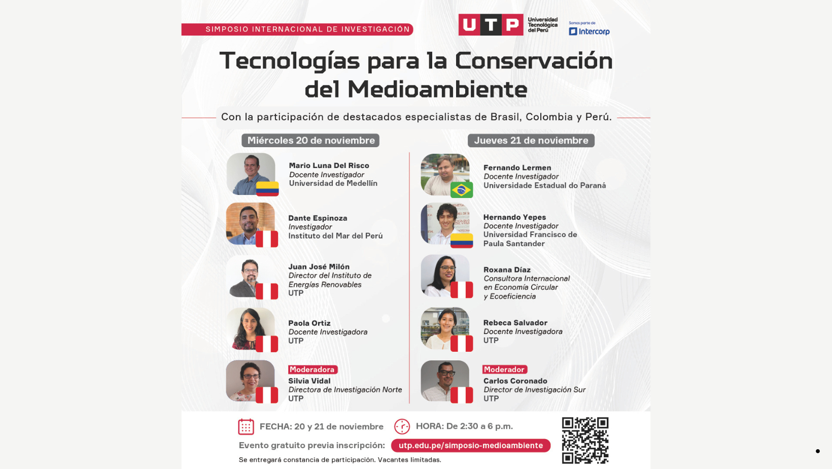 UTP organiza Simposio Internacional de Investigación sobre tecnologías para la conservación del medioambiente