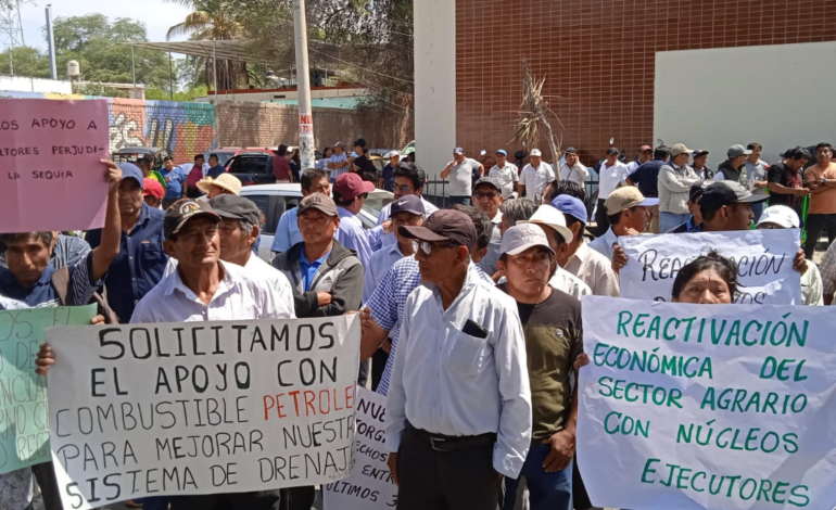 Agricultores del Bajo Piura exigen solución inmediata a crisis hídrica