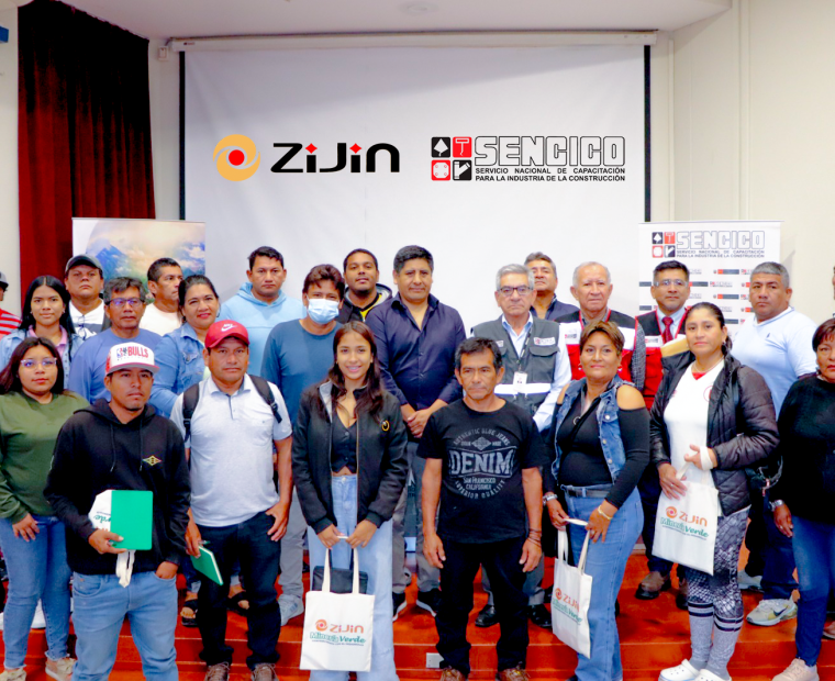 Sencico y Zijin – Río Blanco capacitan en seguridad laboral a trabajadores de construcción en Piura