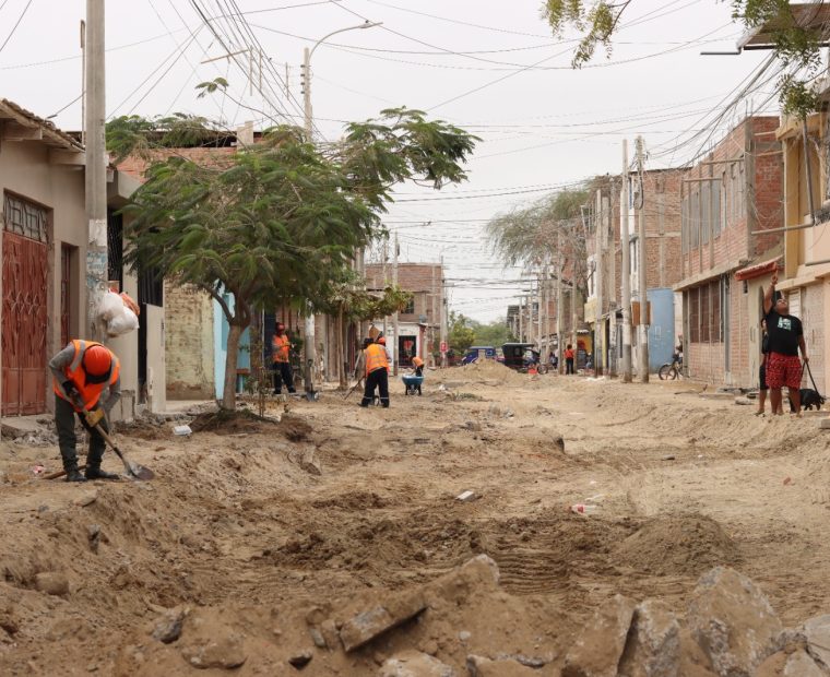 Piura: Trabajos en calle 35 de urb. Ignacio Merino tienen buen avance