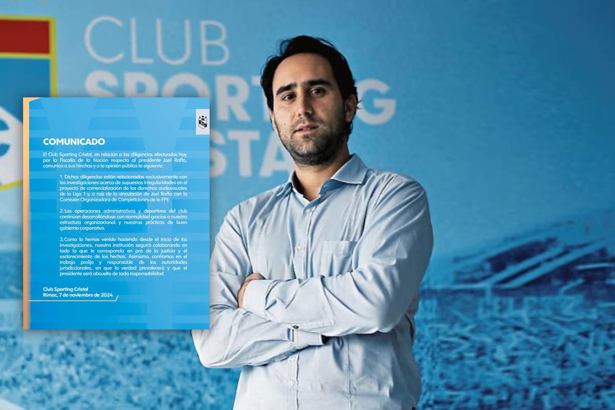 Tras varios días detenido presidente de Sporting Cristal, Joel Raffo, saldrá en libertad