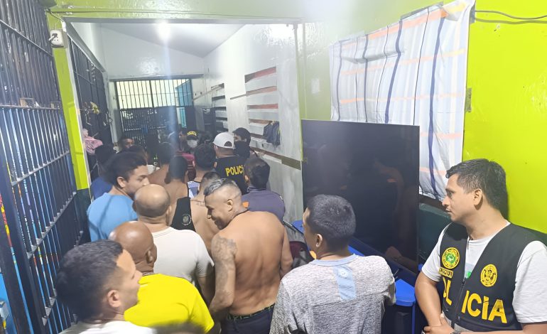 Hallan pruebas de extorsión en operativo de requisa en Penal de Puerto Pizarro, Tumbes