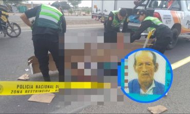 Piura: chofer atropella, mata a adulto mayor y huye dejando abandonado a su víctima