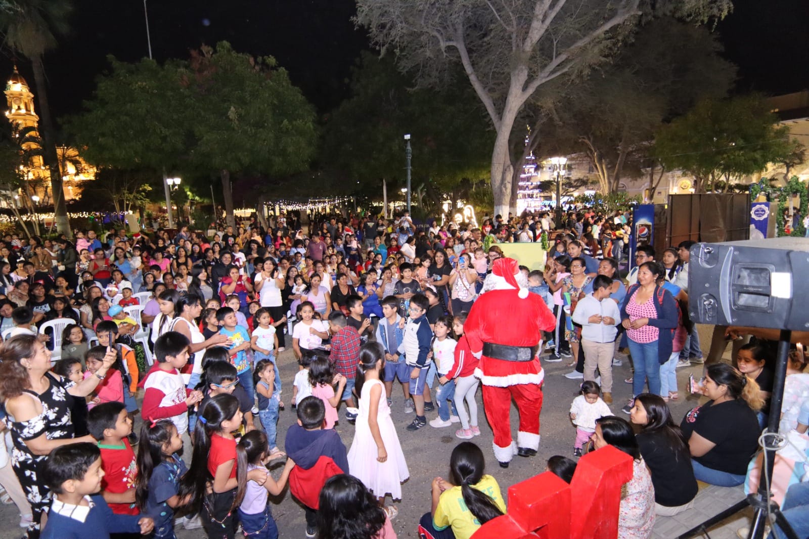 encendido del árbol navideño
