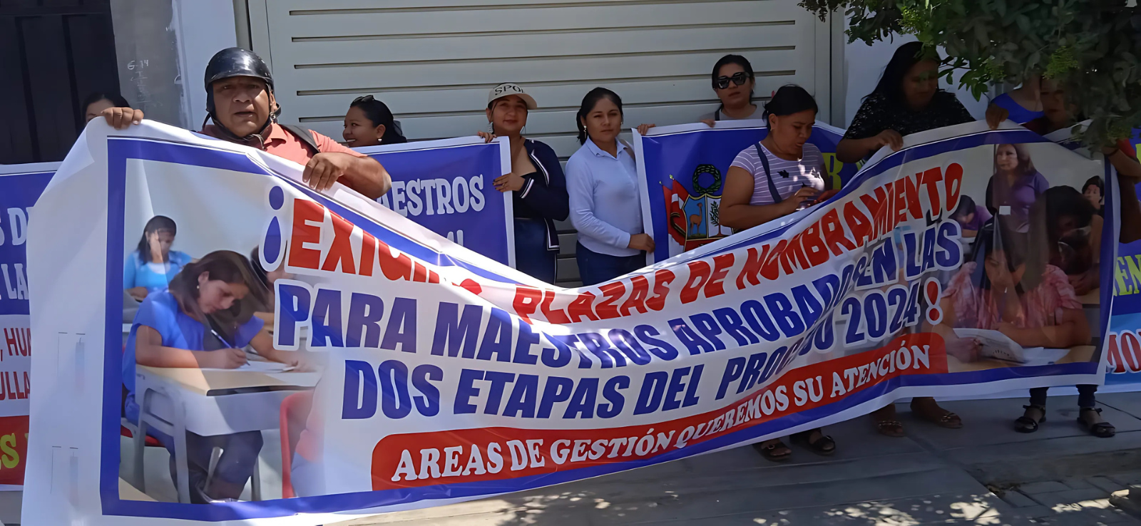 Piura: Docentes protestan por reducción de plazas de nombramiento
