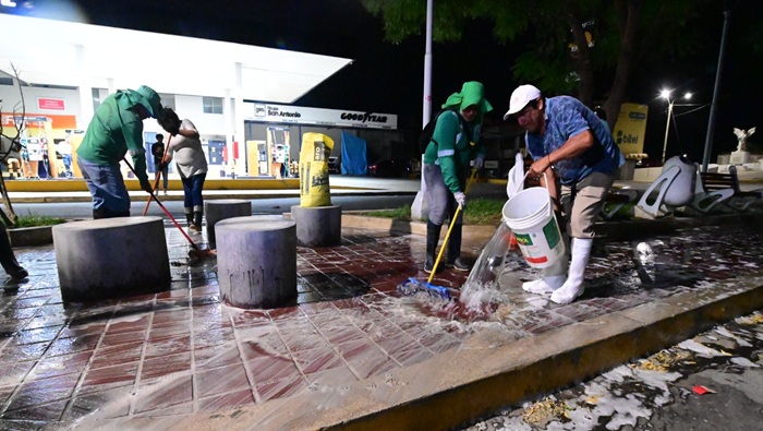 Piura: MPP realizó una limpieza integral en el parque de la Av. Bolognesi
