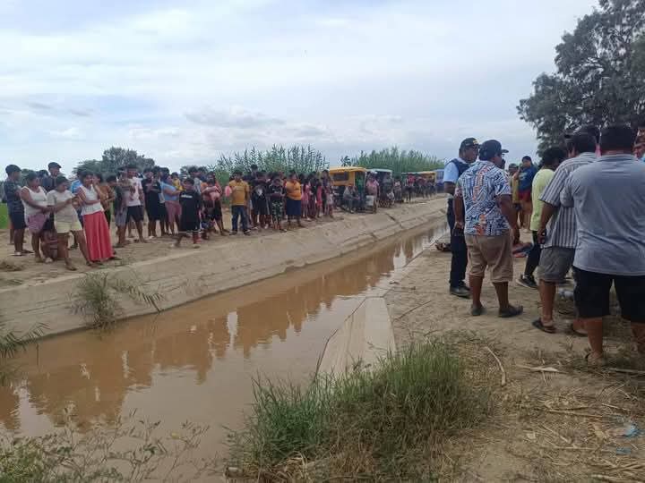 Hallan sin vida a adolescente que cayó al canal Biaggio Arbulú en Piura
