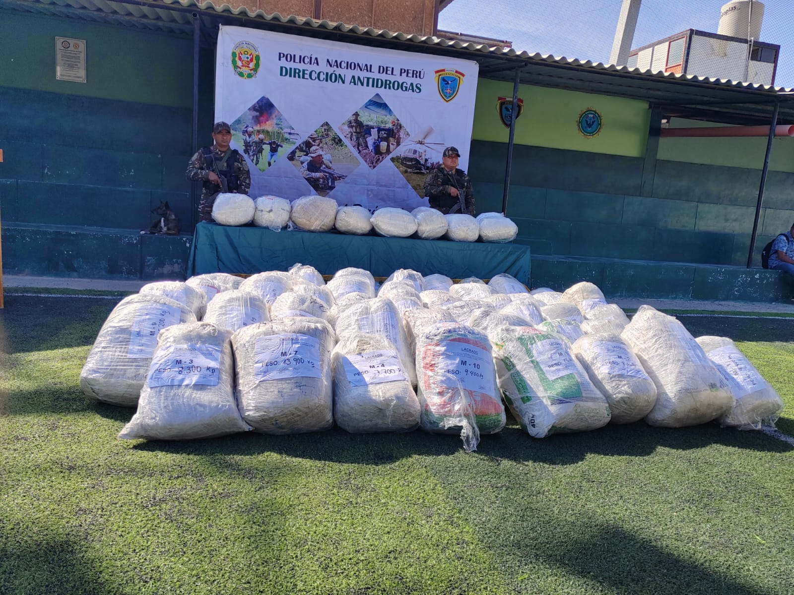 La Policía decomisa más de 1,400 kilogramos de marihuana