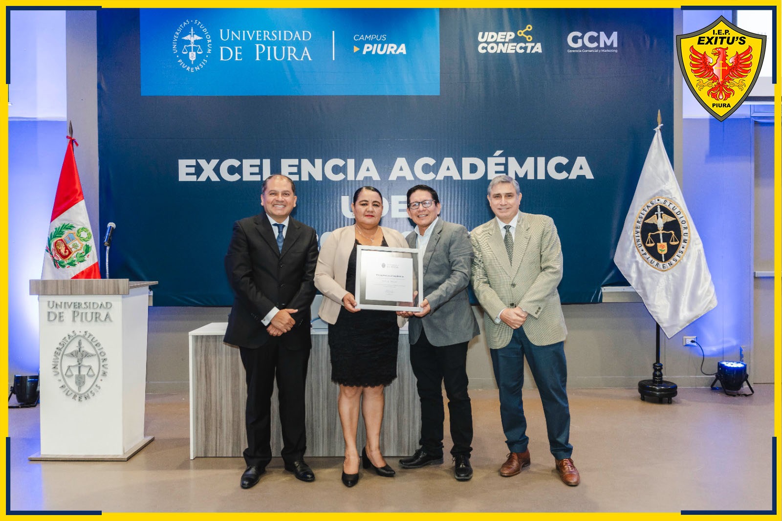 Udep otorga reconocimiento de excelencia académica 2025-2026 a colegio Exitu’s