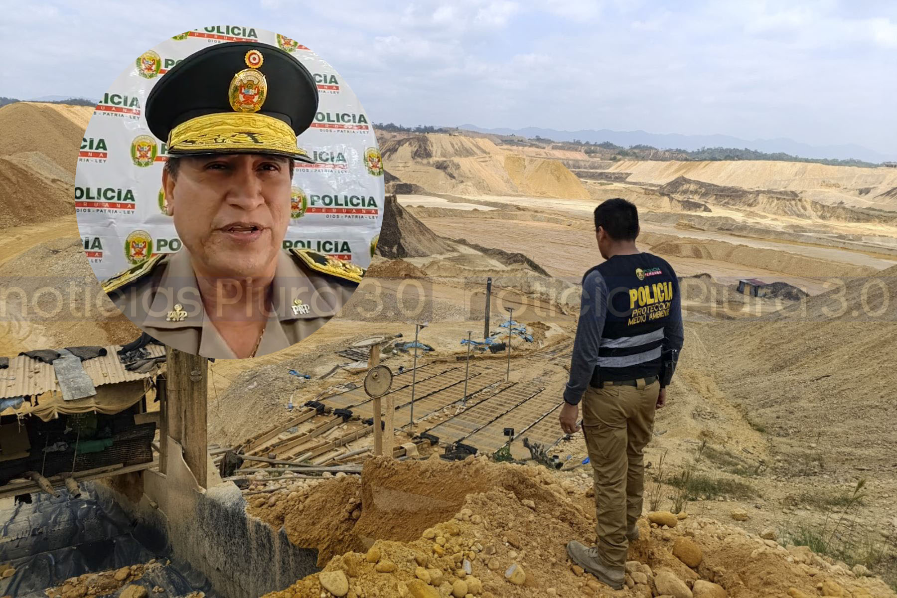 General pide la instalación de bases policiales en Piura para enfrentar a la minería ilegal