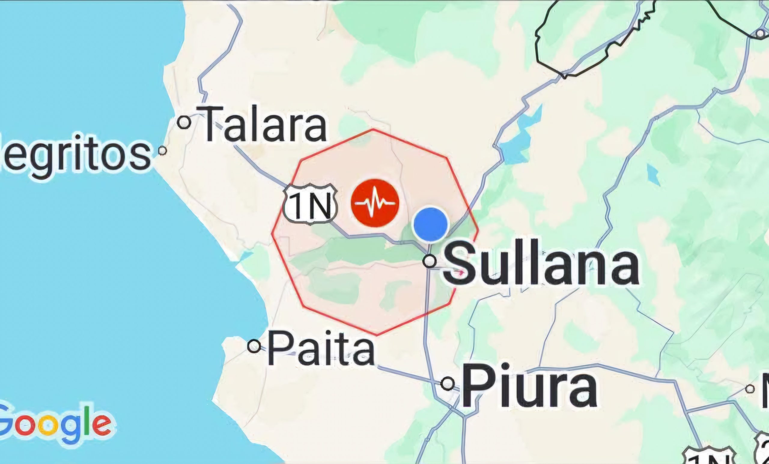 Sismo de magnitud 4.1 remeció esta mañana en Sullana