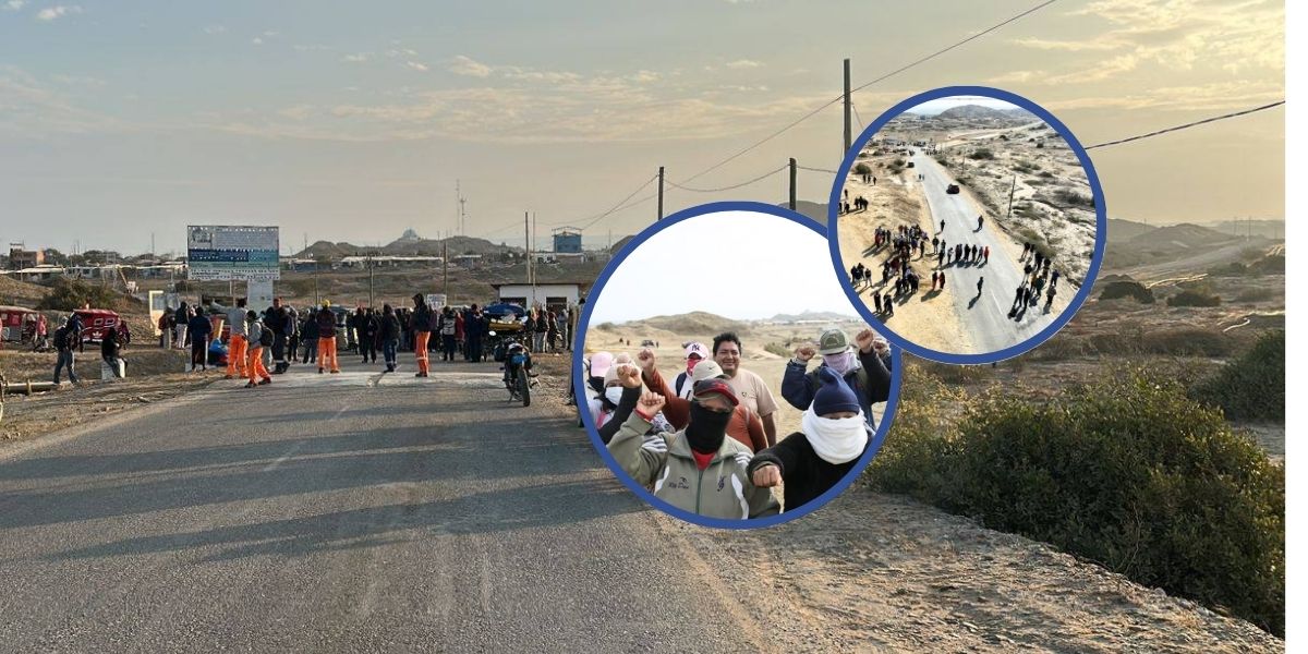 Piura: pobladores de Lobitos bloquean accesos en paro indefinido contra Petroperú