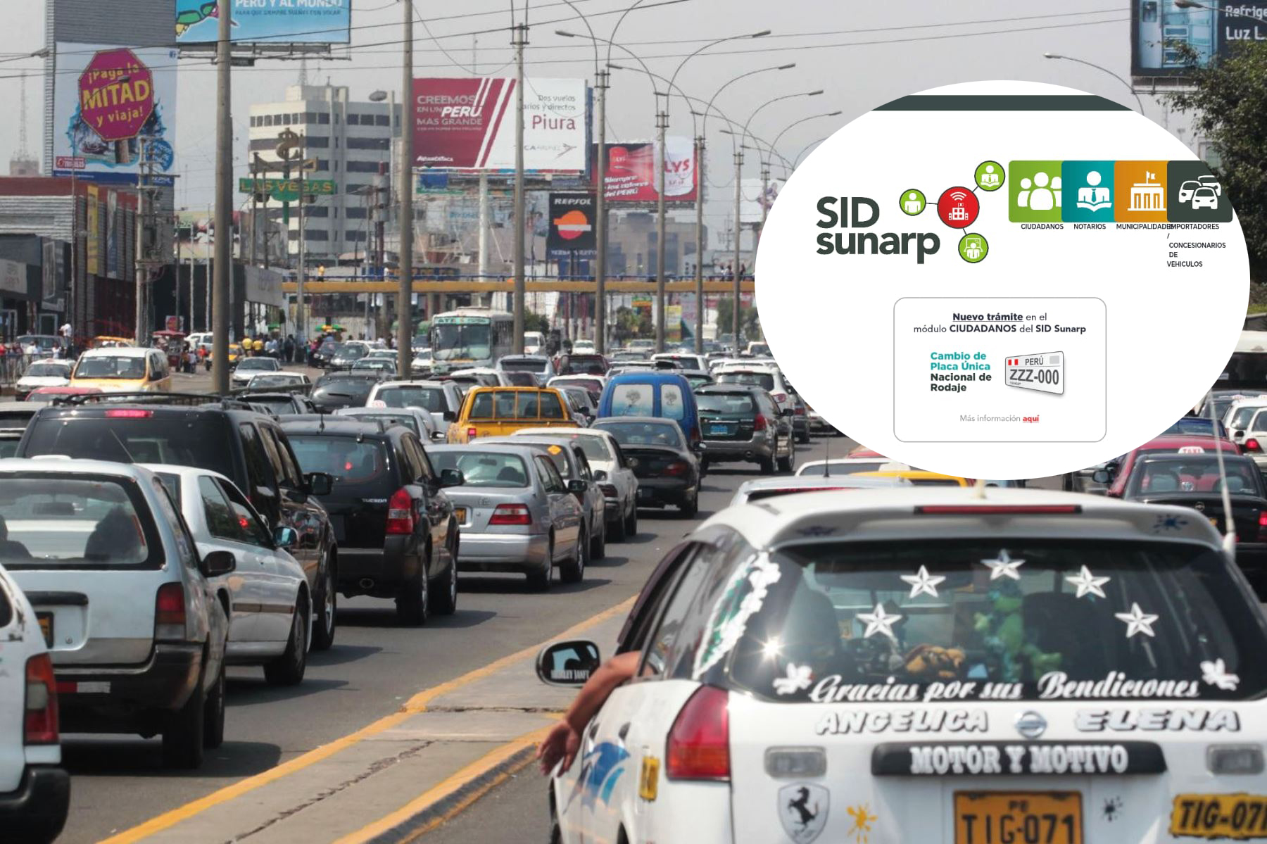 Sunarp: El cambio de placa se puede hacer de forma virtual