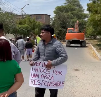 Vecinos protestan contra rehabilitación de la Av. Don Bosco en Piura