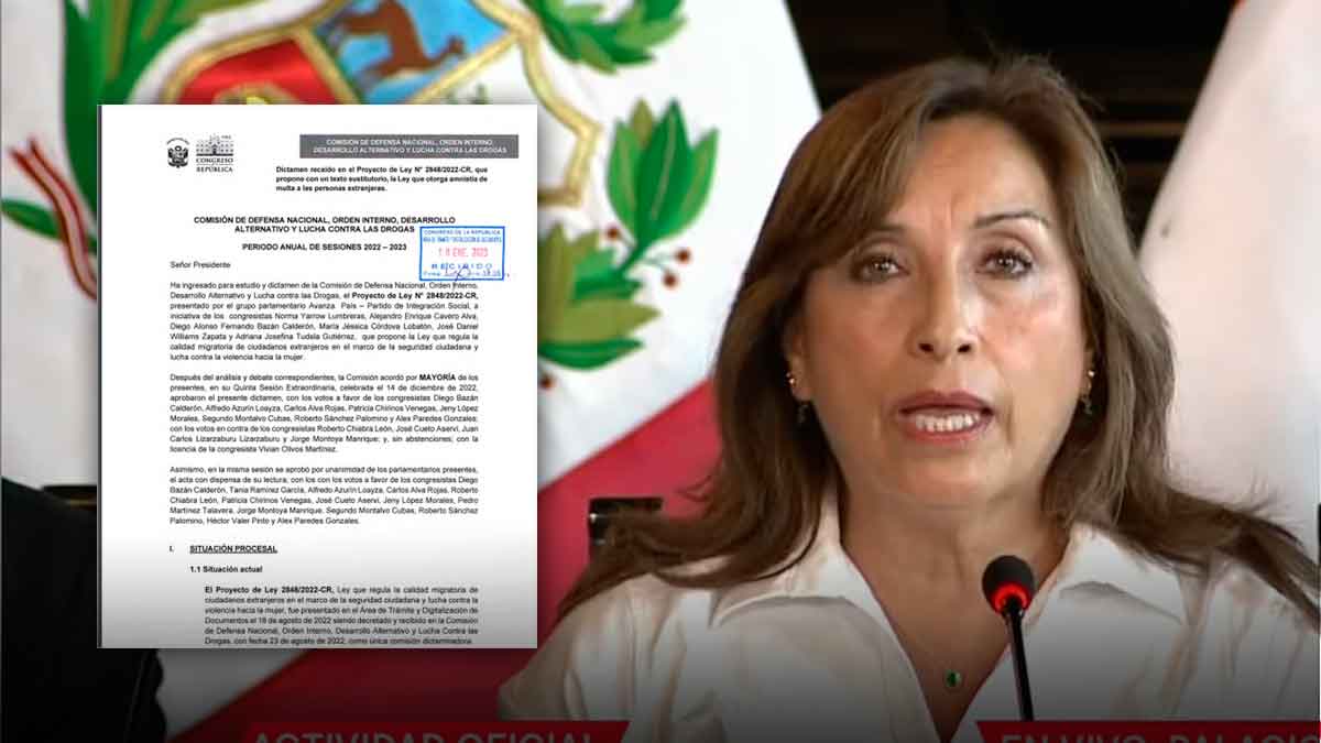 Boluarte promulga ley de amnistía para militares y policías