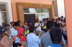Sindicatos protestan por incumplimiento de pagos en Catacaos