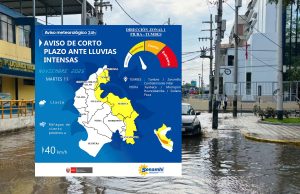 El Senamhi prevé lluvias de ligera a moderada intensidad en Piura