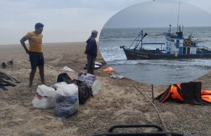 Piura: Embarcación encalla en el mar de Sechura y siete tripulantes sobreviven